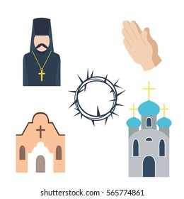 Religion icons vector illustration.