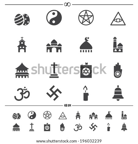 religion icons.vector eps10