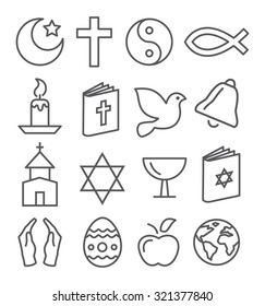 Iconos de la línea religiosa