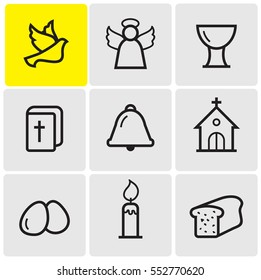 Religion line icons