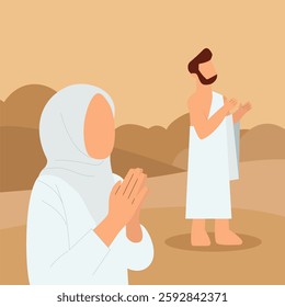 Religion Moslem Hand Praying Illustration