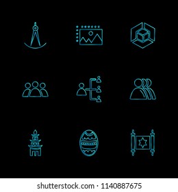 religion  networks  team  science  share  networking  islam  jesus  christan  god  father  islam  prayer  cross  technology  maths  icon vector design  flat  collection style creative  icons