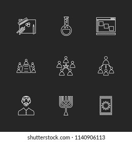 religion  networks  team  science  share  networking  islam  jesus  christan  god  father  islam  prayer  cross  technology  maths  icon vector design  flat  collection style creative  icons