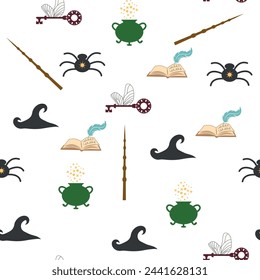 Religion and the occultism with esoteric symbols. Mystic magic background. Medieval manuscript inspired.