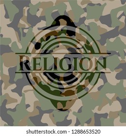 Religion on camo pattern