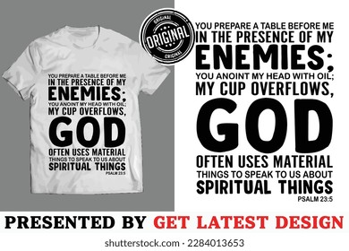 Religion PASLM Typography t-shirt design for you , Vector Template  .