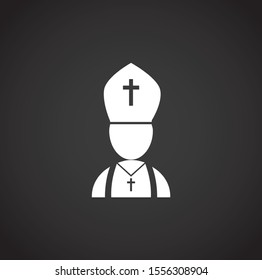 Religion related icons set on background for graphic and web design. Simple illustration. Internet concept symbol for website button or mobile app.