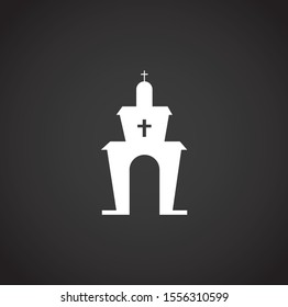 Religion related icons set on background for graphic and web design. Simple illustration. Internet concept symbol for website button or mobile app.