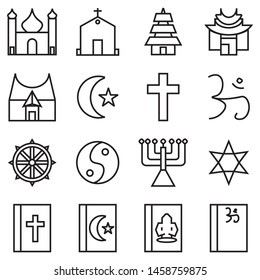 religion set make with adobe illustrator