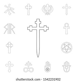 religion symbol, aaronic order church outline icon. element of religion symbol illustration. signs and symbols icon can be used for web, logo, mobile app, ui, ux