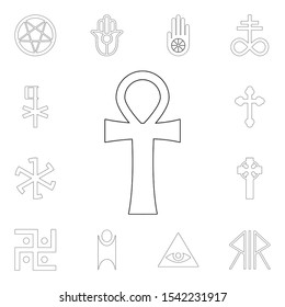 religion symbol, ankh outline icon. element of religion symbol illustration. signs and symbols icon can be used for web, logo, mobile app, ui, ux