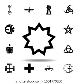 religion symbol, Baha icon. Element of religion symbol illustration. Signs and symbols icon can be used for web, logo, mobile app, UI, UX