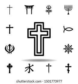 religion symbol, Catholicism icon. Element of religion symbol illustration. Signs and symbols icon can be used for web, logo, mobile app, UI, UX