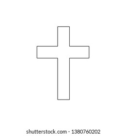 religion symbol, Catholicism outline icon. Element of religion symbol illustration. Signs and symbols icon can be used for web, logo, mobile app, UI, UX