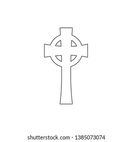 religion symbol, Celtic cross outline icon. Element of religion symbol illustration. Signs and symbols icon can be used for web, logo, mobile app, UI, UX