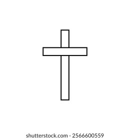 Religion symbol. christian cross vector symbol flat and outline style. Cross symbols. Crucifix. Jesus Christ