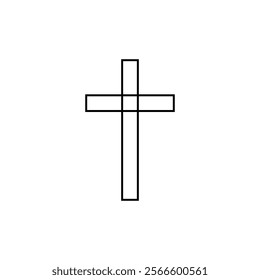 Religion symbol. christian cross vector symbol flat and outline style. Cross symbols. Crucifix. Jesus Christ