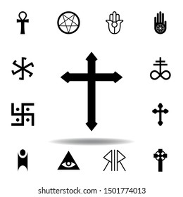 religion symbol, cross icon. Element of religion symbol illustration. Signs and symbols icon can be used for web, logo, mobile app, UI, UX