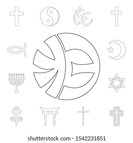 religion symbol, eckankar outline icon. element of religion symbol illustration. signs and symbols icon can be used for web, logo, mobile app, ui, ux