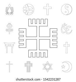 religion symbol, gnosticism outline icon. element of religion symbol illustration. signs and symbols icon can be used for web, logo, mobile app, ui, ux