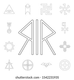 religion symbol, nordic paganism outline icon. element of religion symbol illustration. signs and symbols icon can be used for web, logo, mobile app, ui, ux