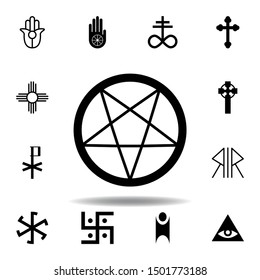 religion symbol, occultism icon. Element of religion symbol illustration. Signs and symbols icon can be used for web, logo, mobile app, UI, UX