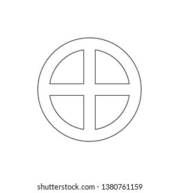 religion symbol, paganism outline icon. Element of religion symbol illustration. Signs and symbols icon can be used for web, logo, mobile app, UI, UX