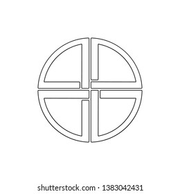 religion symbol, paganism outline icon. Element of religion symbol illustration. Signs and symbols icon can be used for web, logo, mobile app, UI, UX
