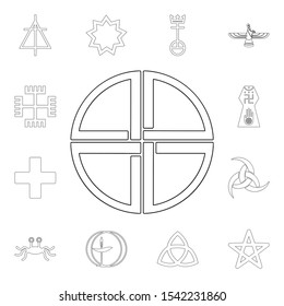 religion symbol, paganism outline icon. element of religion symbol illustration. signs and symbols icon can be used for web, logo, mobile app, ui, ux