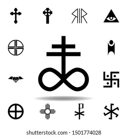 religion symbol, satanic church icon. Element of religion symbol illustration. Signs and symbols icon can be used for web, logo, mobile app, UI, UX