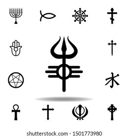 religion symbol, Shiva icon. Element of religion symbol illustration. Signs and symbols icon can be used for web, logo, mobile app, UI, UX