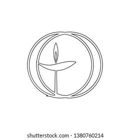 religion symbol, Unitarian, universalism outline icon. Element of religion symbol illustration. Signs and symbols icon can be used for web, logo, mobile app, UI, UX