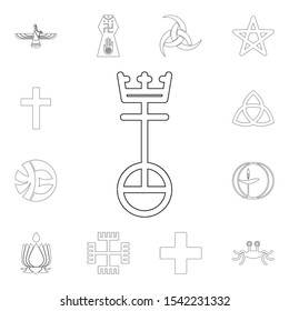 religion symbol, united church of christ outline icon. element of religion symbol illustration. signs and symbols icon can be used for web, logo, mobile app, ui, ux