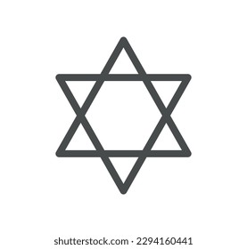 Religion symbols related icon outline and linear vector.