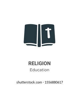 Religion vector icon on white background. Flat vector religion icon symbol sign from modern literature collection for mobile concept and web apps design.