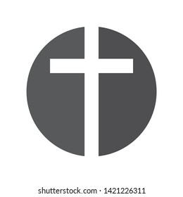 religion vector logo design template. crucifixion or Church icon.