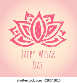 Religion. Vesak day celebration. Colorful unique design for greeting card, invitation, web, banner, poster, ticket, flyer, template, booklet, leaflet, brochure, felicitation.