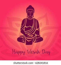 Religion. Vesak day celebration. Colorful unique design for greeting card, invitation, web, banner, poster, ticket, flyer, template, booklet, leaflet, brochure, felicitation.
