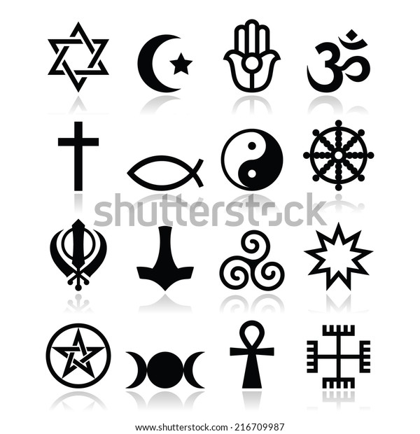 世界の宗教シンボル ベクター画像アイコンセット のベクター画像素材 ロイヤリティフリー