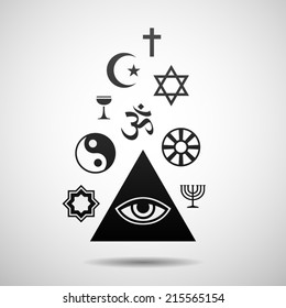 Religions symbols. Eps10