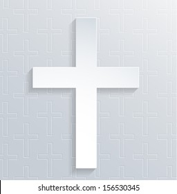 Religious 3d cross background. Vector eps10.