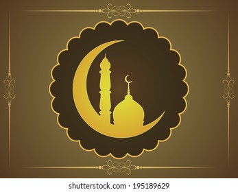 Religious artistic background design for Eid. vector illustration