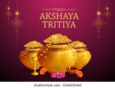 Religious background for Akshaya Tritiya Hindu spring festival of India .Vector illustration