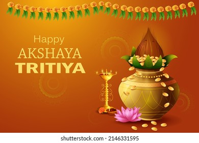 Religious background for Akshaya Tritiya Hindu spring festival of India .Vector illustration