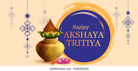 Religious background for Akshaya Tritiya Hindu spring festival of India .Vector illustration