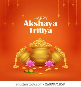 Religious background for Akshaya Tritiya Hindu spring festival of India .Vector illustration