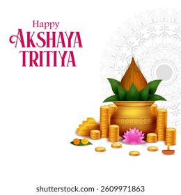 Religious background for Akshaya Tritiya Hindu spring festival of India .Vector illustration
