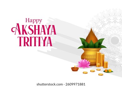 Religious background for Akshaya Tritiya Hindu spring festival of India .Vector illustration