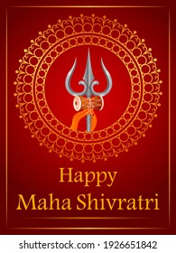 Religious background for Indian Maha Shivratri celebration. the festival of Lord Shiva. Vector illustration