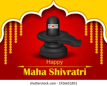 Religious background for Indian Maha Shivratri celebration. the festival of Lord Shiva. Vector illustration